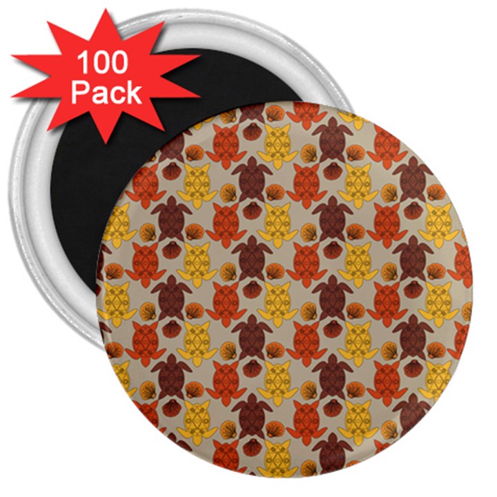 Sea Turtle Sea Life Pattern 3  Magnets (100 pack)