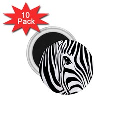 Animal Cute Pattern Art Zebra 1 75  Magnets (10 Pack)  by Amaryn4rt