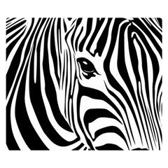 Animal Cute Pattern Art Zebra Two Sides Premium Plush Fleece Blanket (small)