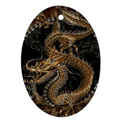 Dragon Pentagram Ornament (oval) by Amaryn4rt