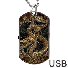 Dragon Pentagram Dog Tag Usb Flash (one Side) by Amaryn4rt