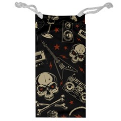 Grunge Seamless Pattern With Skulls Jewelry Bag by Amaryn4rt