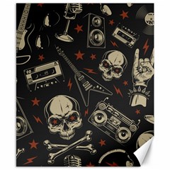 Grunge Seamless Pattern With Skulls Canvas 8  X 10  by Amaryn4rt