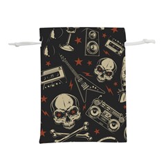 Grunge Seamless Pattern With Skulls Lightweight Drawstring Pouch (m) by Amaryn4rt