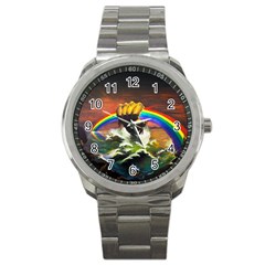 Rainbow Color Sport Metal Watch