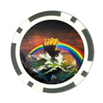 Rainbow Color Poker Chip Card Guard (10 pack) Front