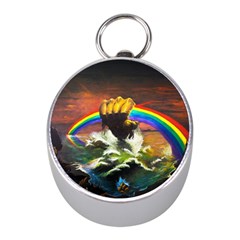 Rainbow Color Mini Silver Compasses