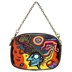 Hippie Rainbow Psychedelic Colorful Chain Purse (two Sides) by uniart180623