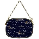 Hand-drawn-scratch-style-night-sky-with-moon-cloud-space-among-stars-seamless-pattern-vector-design- Chain Purse (Two Sides) Front