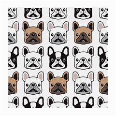 Dog-french-bulldog-seamless-pattern-face-head Medium Glasses Cloth (2 Sides) by uniart180623