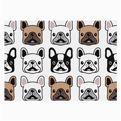 Dog-french-bulldog-seamless-pattern-face-head Large Glasses Cloth by uniart180623