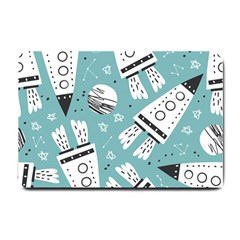 Cute-seamless-pattern-with-rocket-planets-stars Small Doormat by uniart180623