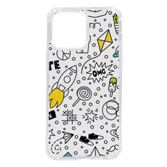 Set-cute-colorful-doodle-hand-drawing Iphone 14 Pro Max Tpu Uv Print Case by uniart180623