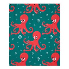 Cute-smiling-red-octopus-swimming-underwater Shower Curtain 60  X 72  (medium)  by uniart180623