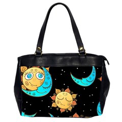 Seamless-pattern-with-sun-moon-children Oversize Office Handbag (2 Sides) by uniart180623