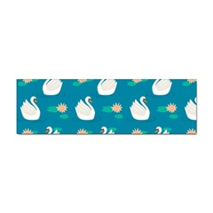 Elegant-swan-pattern-with-water-lily-flowers Sticker Bumper (10 Pack)