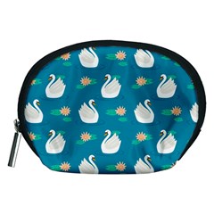 Elegant-swan-pattern-with-water-lily-flowers Accessory Pouch (medium) by uniart180623