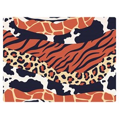 Mixed-animal-skin-print-safari-textures-mix-leopard-zebra-tiger-skins-patterns-luxury-animals-textur Two Sides Premium Plush Fleece Blanket (extra Small) by uniart180623