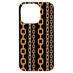 Gold-chain-jewelry-seamless-pattern Iphone 14 Pro Black Uv Print Case by uniart180623