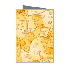 Cheese-slices-seamless-pattern-cartoon-style Mini Greeting Cards (pkg Of 8) by uniart180623