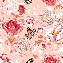 Beautiful-seamless-spring-pattern-with-roses-peony-orchid-succulents Play Mat (square) by uniart180623