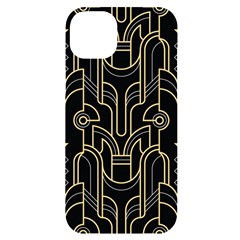 Art-deco-geometric-abstract-pattern-vector Iphone 14 Plus Black Uv Print Case by uniart180623