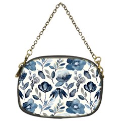 Indigo-watercolor-floral-seamless-pattern Chain Purse (two Sides) by uniart180623