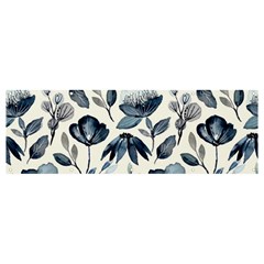 Indigo-watercolor-floral-seamless-pattern Banner And Sign 12  X 4 
