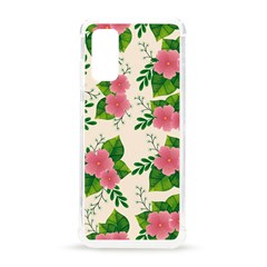 Cute-pink-flowers-with-leaves-pattern Samsung Galaxy S20 6 2 Inch Tpu Uv Case by uniart180623