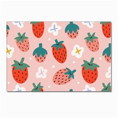 Strawberry-seamless-pattern Postcard 4 x 6  (pkg Of 10) by uniart180623