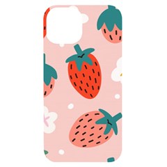 Strawberry-seamless-pattern Iphone 14 Black Uv Print Case by uniart180623