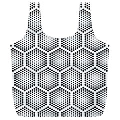 Halftone-tech-hexagons-seamless-pattern Full Print Recycle Bag (xxl) by uniart180623