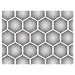 Halftone-tech-hexagons-seamless-pattern Two Sides Premium Plush Fleece Blanket (extra Small) by uniart180623