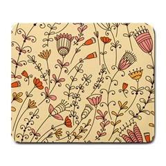 Seamless-pattern-with-different-flowers Large Mousepad by uniart180623