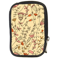 Seamless-pattern-with-different-flowers Compact Camera Leather Case by uniart180623