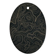 Damask-seamless-pattern Ornament (oval) by uniart180623