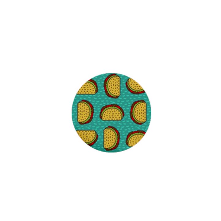 Taco-drawing-background-mexican-fast-food-pattern 1  Mini Magnets