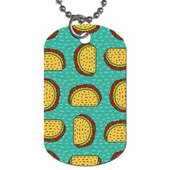 Taco-drawing-background-mexican-fast-food-pattern Dog Tag (two Sides)