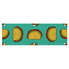 Taco-drawing-background-mexican-fast-food-pattern Banner And Sign 6  X 2  by uniart180623