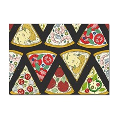 Vector-seamless-pattern-with-italian-pizza-top-view Sticker A4 (10 Pack) by uniart180623