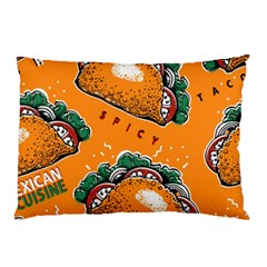 Seamless-pattern-with-taco Pillow Case by uniart180623
