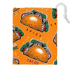 Seamless-pattern-with-taco Drawstring Pouch (4xl) by uniart180623