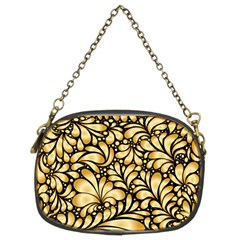 Damask-teardrop-gold-ornament-seamless-pattern Chain Purse (two Sides) by uniart180623