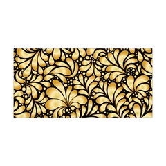 Damask-teardrop-gold-ornament-seamless-pattern Yoga Headband by uniart180623