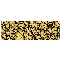 Damask-teardrop-gold-ornament-seamless-pattern Banner And Sign 12  X 4  by uniart180623