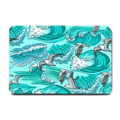 Sea-waves-seamless-pattern Small Doormat