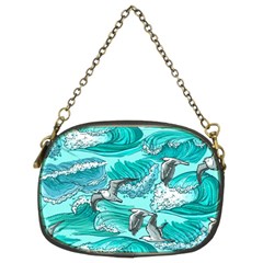 Sea-waves-seamless-pattern Chain Purse (two Sides) by uniart180623