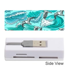 Sea-waves-seamless-pattern Memory Card Reader (stick) by uniart180623