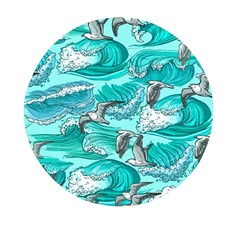 Sea-waves-seamless-pattern Mini Round Pill Box (Pack of 5)