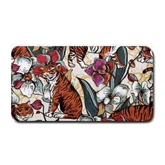 Natural-seamless-pattern-with-tiger-blooming-orchid Medium Bar Mat by uniart180623